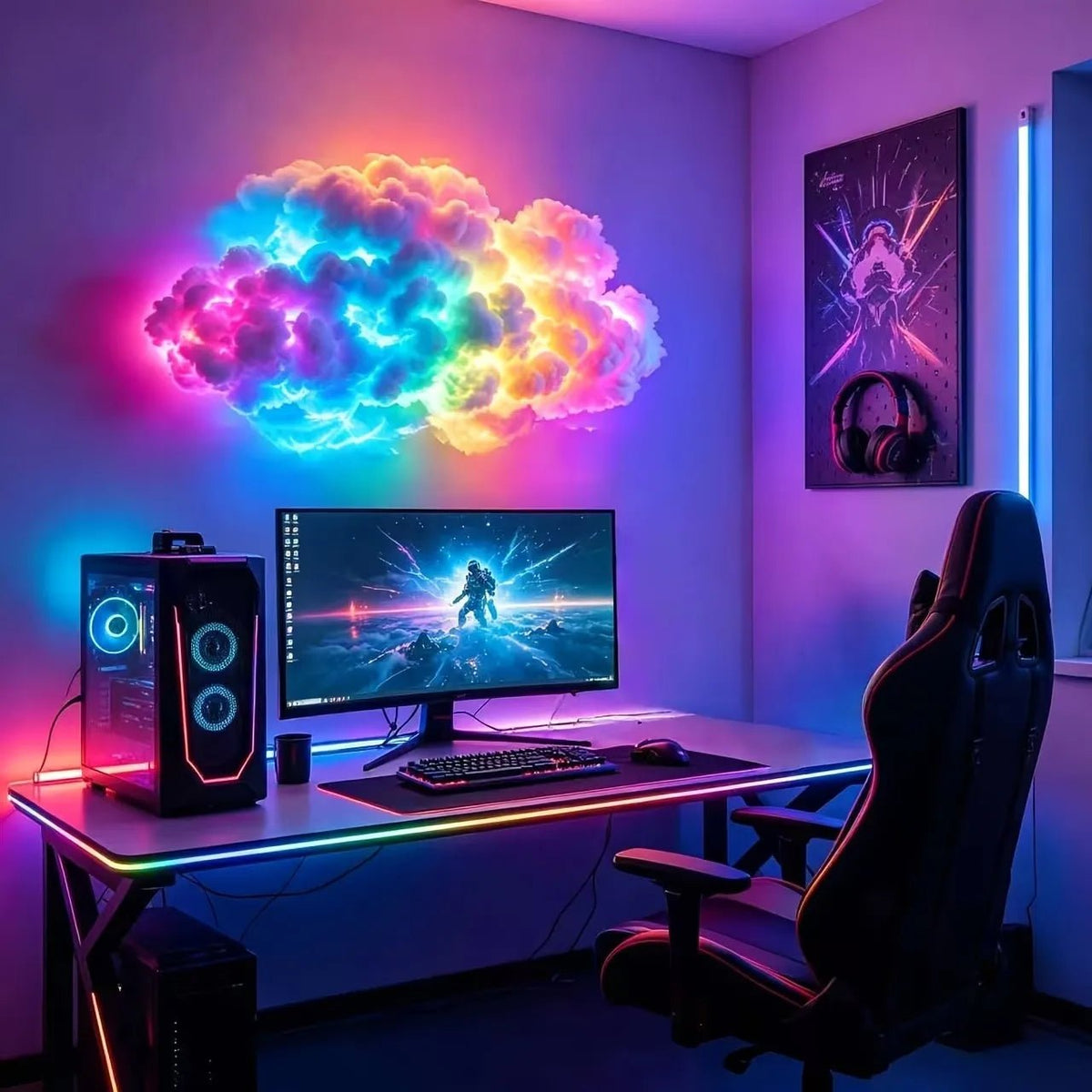 3D Cloud Lightning Light 360 Degree Wireless Remote APP Music Sync Multicolor Lightning Smart Cloud Light For Home LED Decor - AliExpress 39