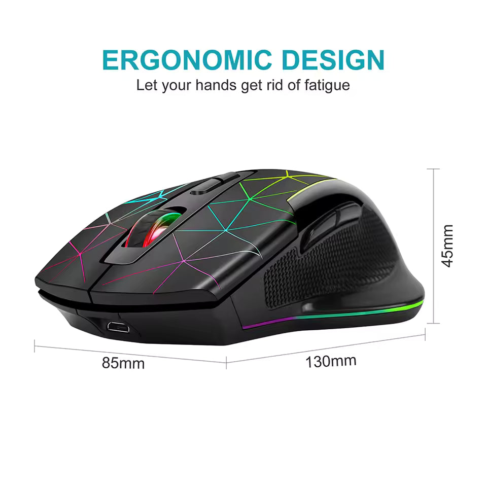 2.4G Rechargeable Wireless Mouse Gamer Gaming Mouse Computer Mouse Usb Ergonomic Mause With Backlight RGB Mice For Laptop PC - AliExpress 7