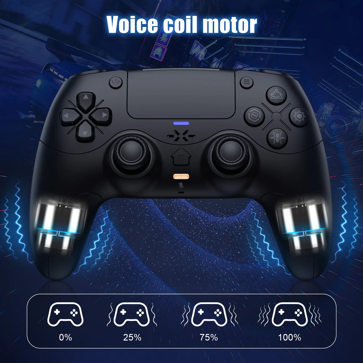 For Playstation 5 PS5/PC/Steam Controller BT Wireless Haptic Feedback Dual Shock Hall Effect Gamepads External Mic Game Joystick