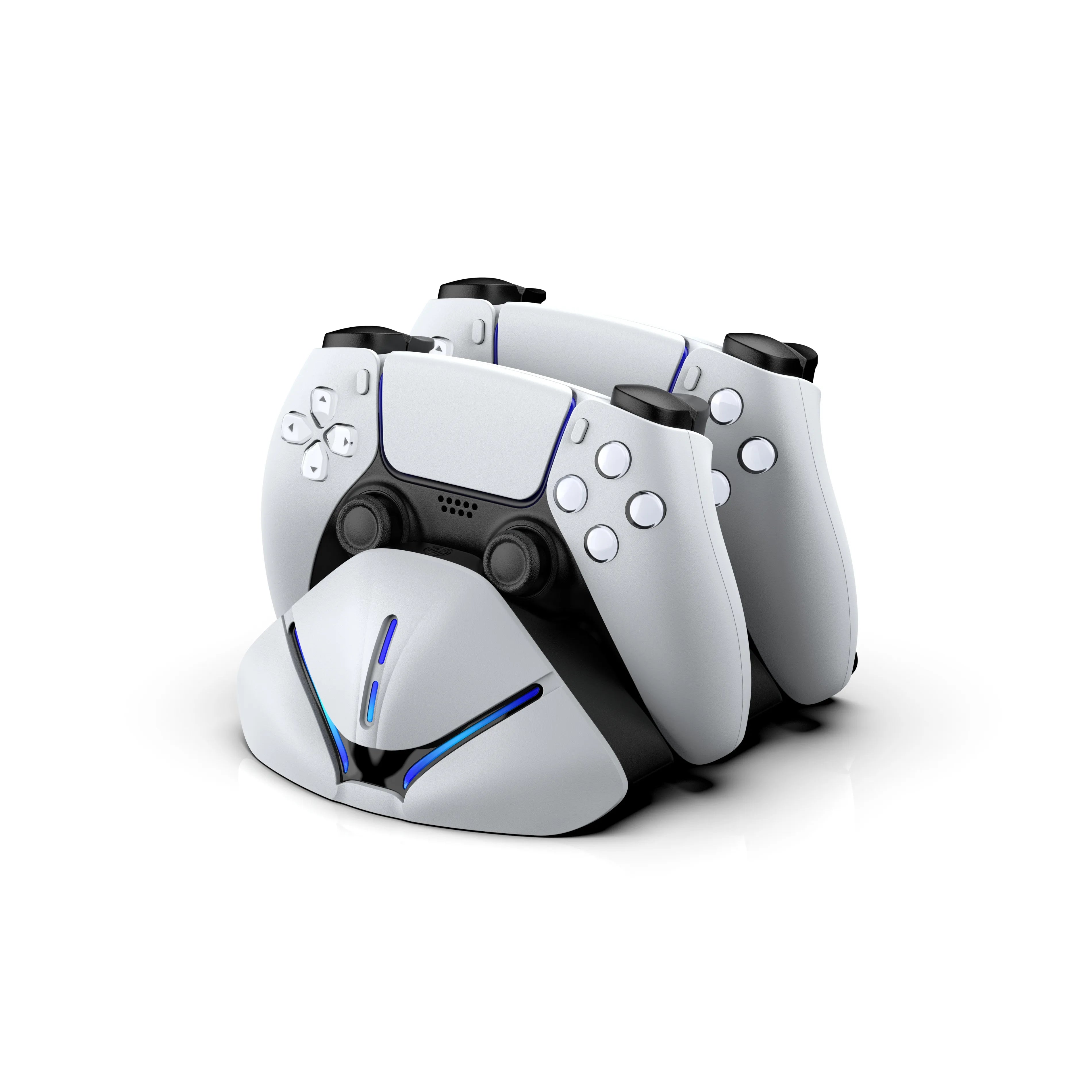 DinoFire FC600 Drop & Charge Station for PS5 - Dual Fast Dock for 2 DualSense, 2H/3H Fast Charge, Type-C, LED for PS5 Controller