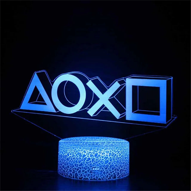 Lampada LED 3D da gaming per camera da letto