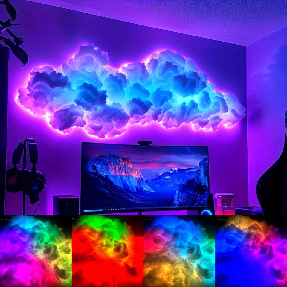 3D Cloud Lightning Light 360 Degree Wireless Remote APP Music Sync Multicolor Lightning Smart Cloud Light For Home LED Decor - AliExpress 39