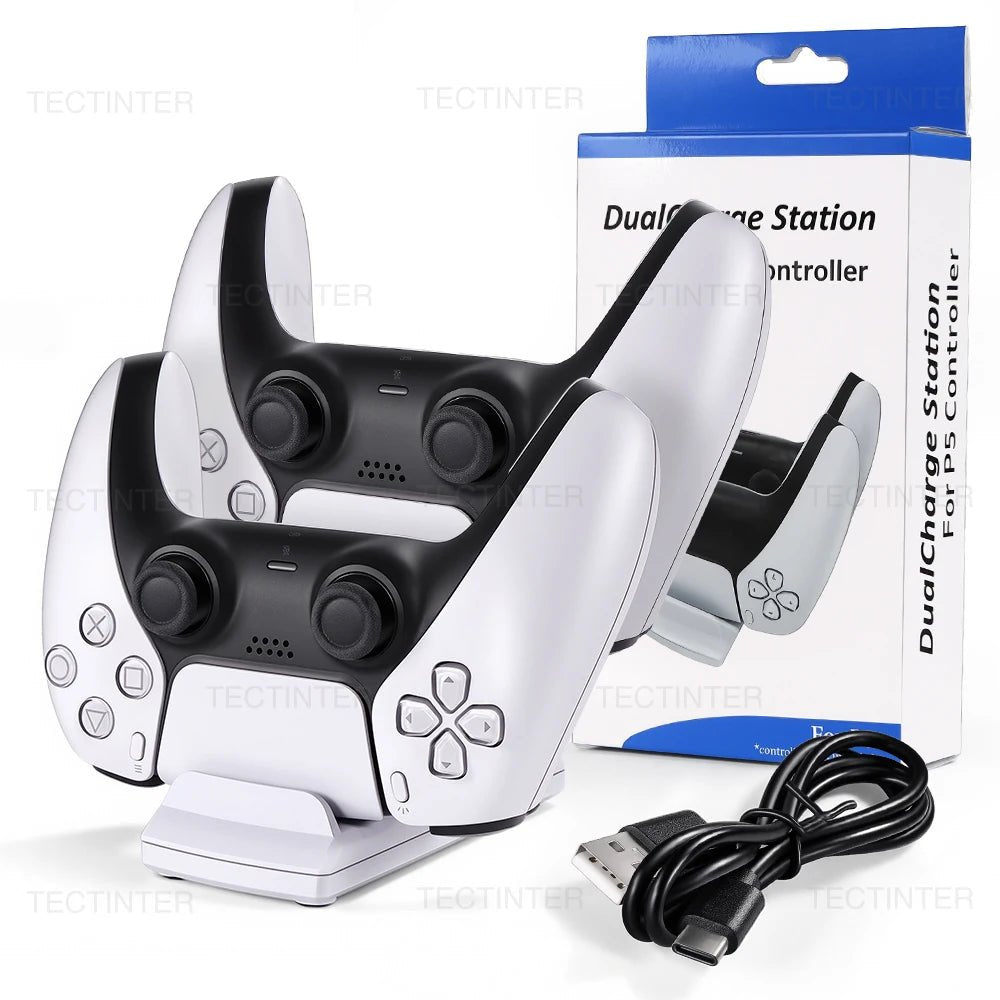 Fast Charger Stand for PS5 Wireless Controller with Dual Type-C Charging Dock Station For Playstation 5 Gamepad Game Accessories