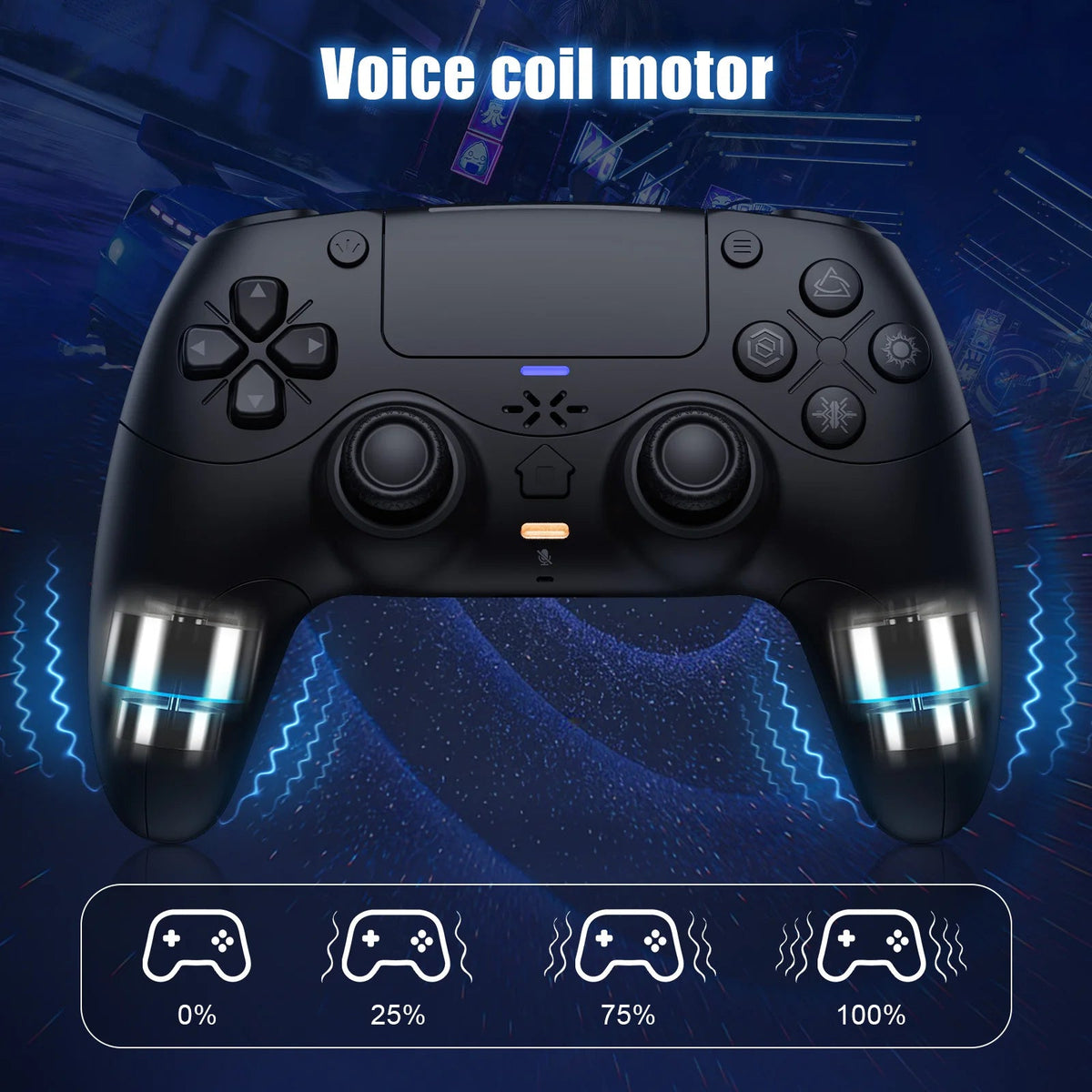 For Playstation 5 PS5/PC/Steam Controller BT Wireless Haptic Feedback Dual Shock Hall Effect Gamepads External Mic Game Joystick